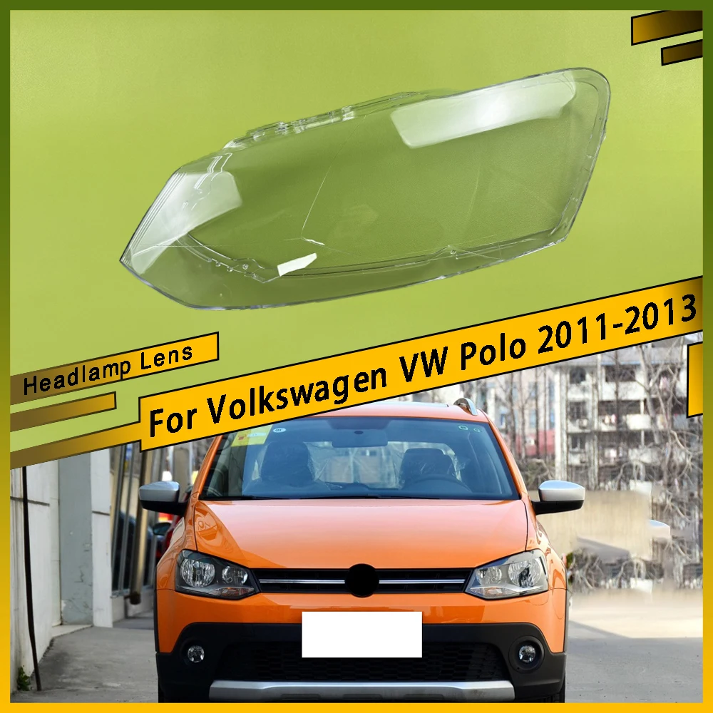 

For Volkswagen VW Polo 2011 2012 2013 Headlight Shell Lamp Shade Transparent Headlamp Cover Plexiglass Replace The Lampshade