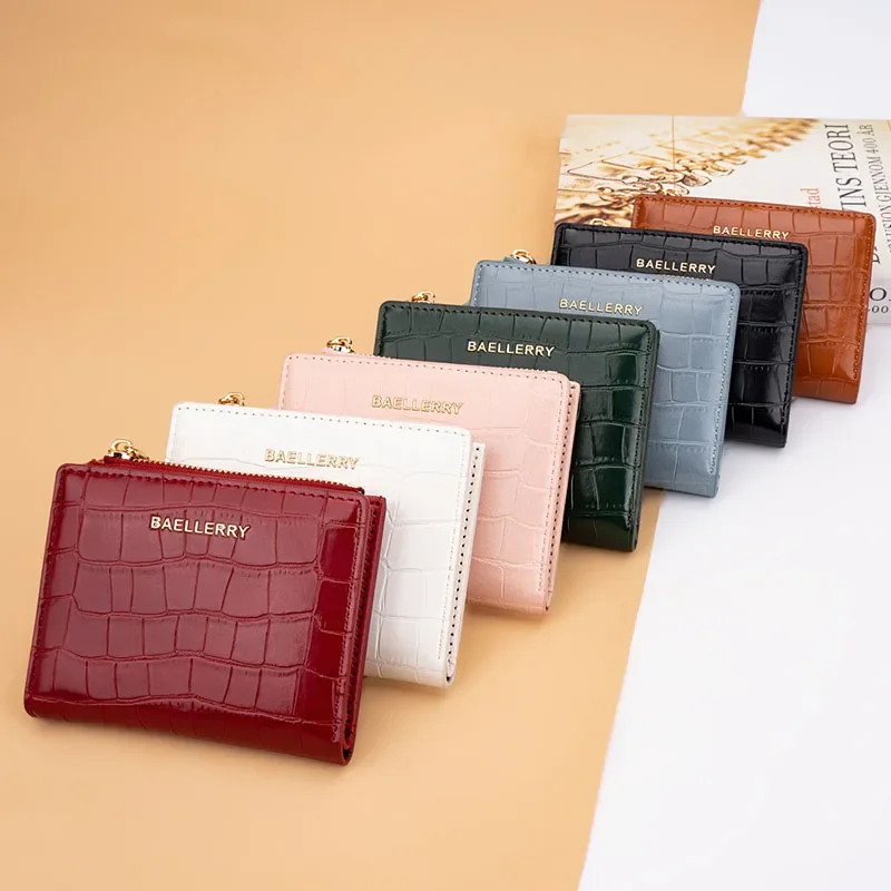 Women Luxury Card Holder Short Wallet Mini PU Letter Wallet Multi Card Card Holder Small Multi Functiona Clutch Bag Coin Purses