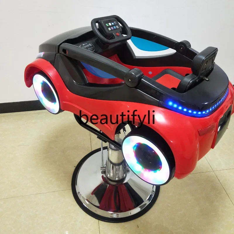 

SS Barber Shop Children's Hair Cutting Seat Sports Car Kids Baby Hairdressing Shop Hair Salon Special Cartoon Electric Car