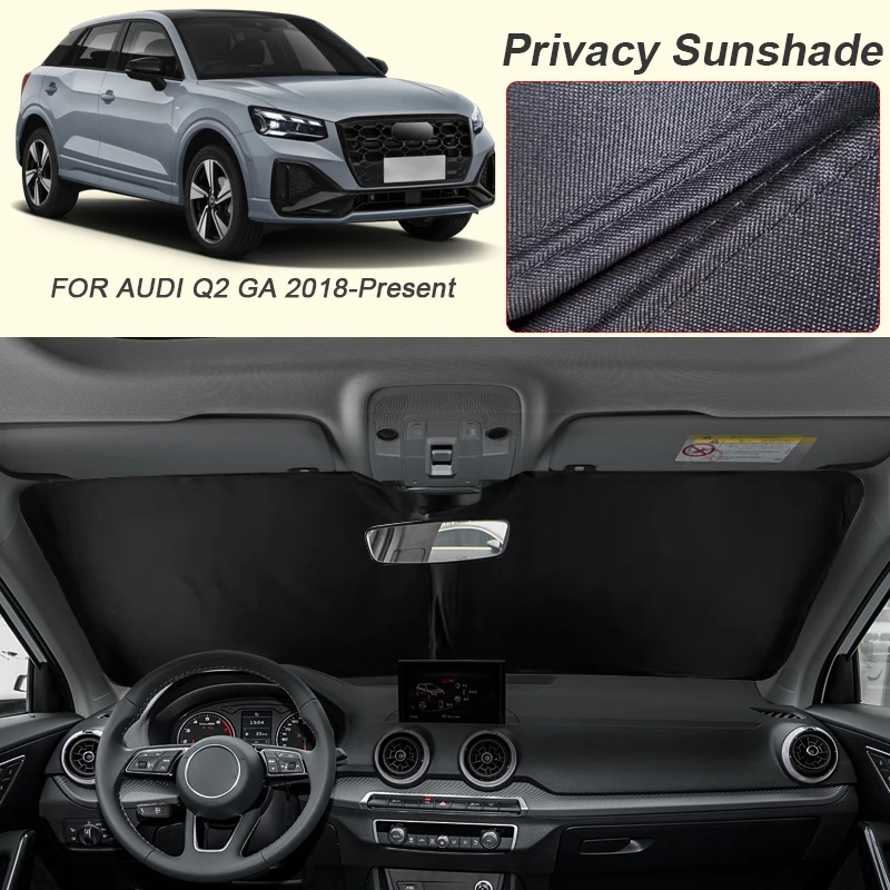 Car Anti-UV Heat Insulation Protect Cover Black Windows Privacy Sunshade For AUDI Q2 GA 2018-Present Interior Accessories