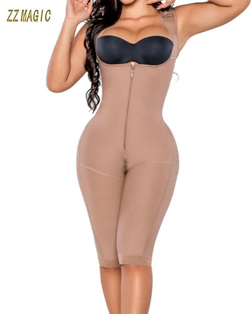 Fajas Colombianas Full Body High Compression Shapewear with Long Pants Tummy Control Post Surgery Waist Trainer Body Shaper