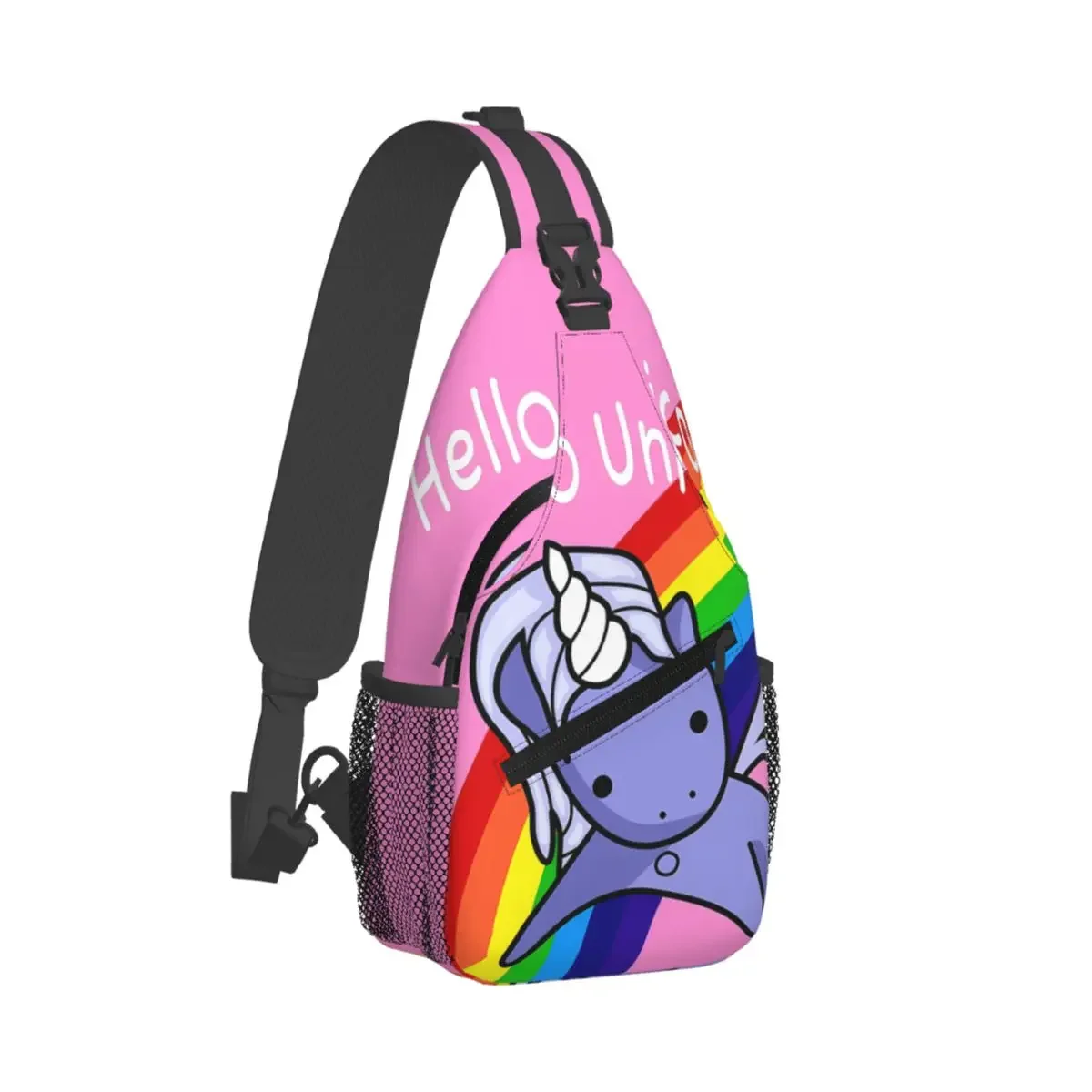 Takeshi Kovaks Hello Unicorn Chest Bag Personalized Large capacity School Cross chest bag Multi-Style