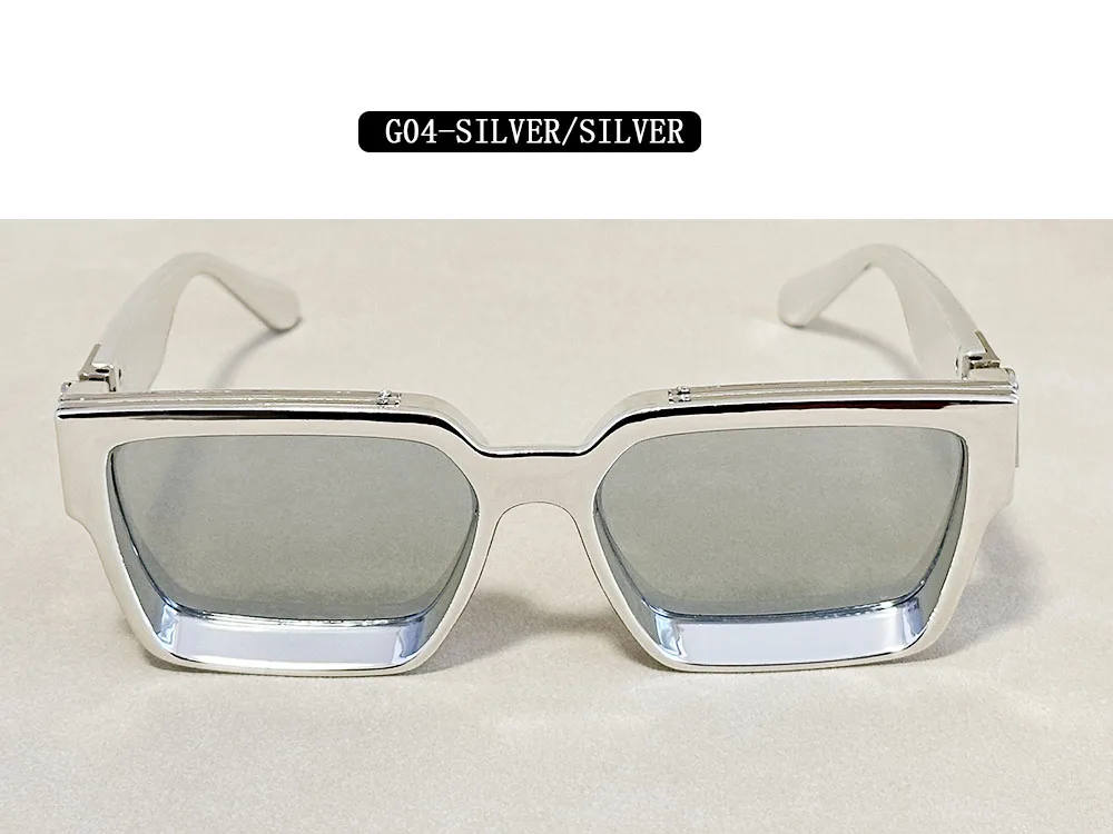 Senior Quadratische Sonnenbrille Herren Vintage Millionaire Sonnenbrille Damen Silber Retro Modebrille Dropshipping Gafas De Sol Hombre – Detail 29