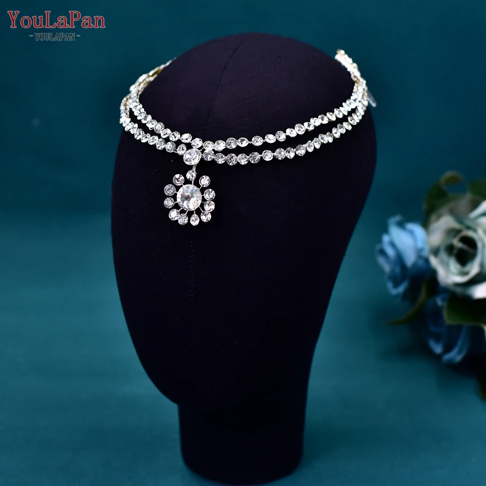 Topqueen Strass Bloemen Voorhoofd Haar Kam Bruids Bruiloft Sieraden Haar Accessoires Handgemaakte Crystal Woman Hoofddeksels Hp585