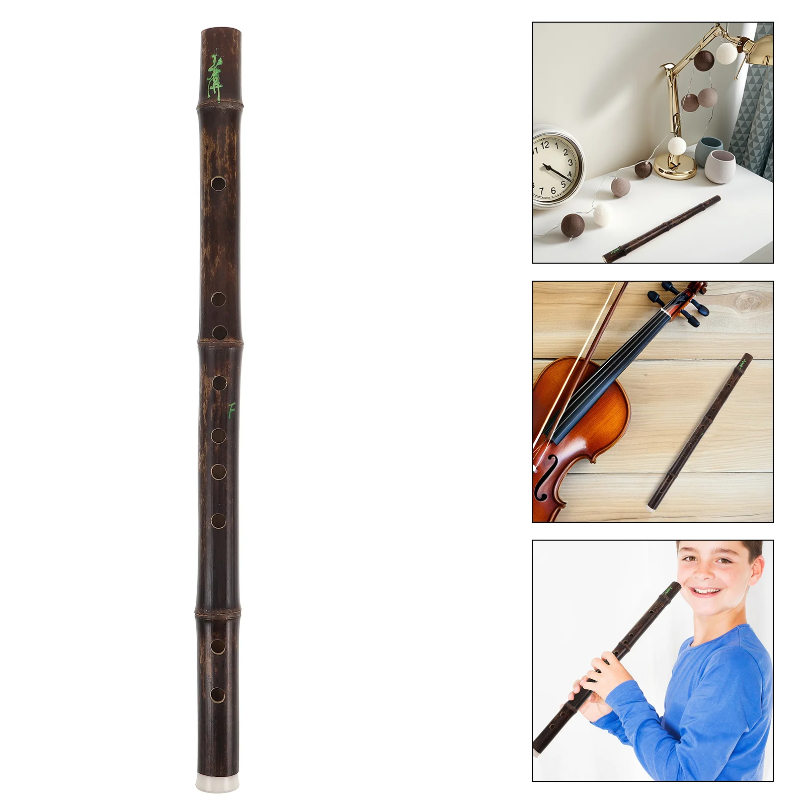 

Six-Hole Bamboo Flute Vertical Blowing Style Traditional Handmade Chinese Wind Instrument for Beginners and Professionals