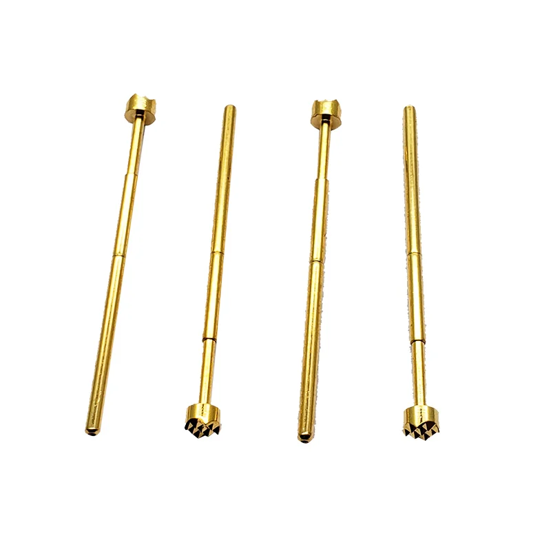 100PCS/pack Gold Plated Spring Test Pin PA100-H6 Nine-claw Plum Head 3.0mm Length 33.35mm Probe for PCB