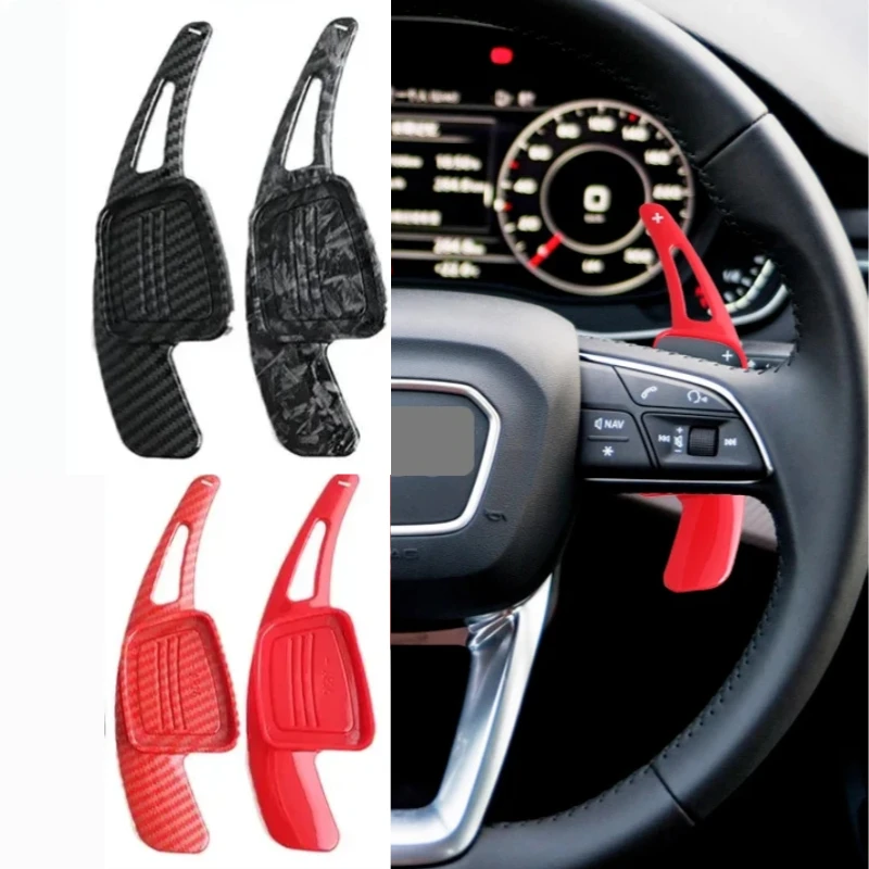

For Audi A3 S3 A5 S5 2017 A4 B9 Q7 2016-2017 TT TTS Shifter Paddle Shift ExtensionSteering Wheel