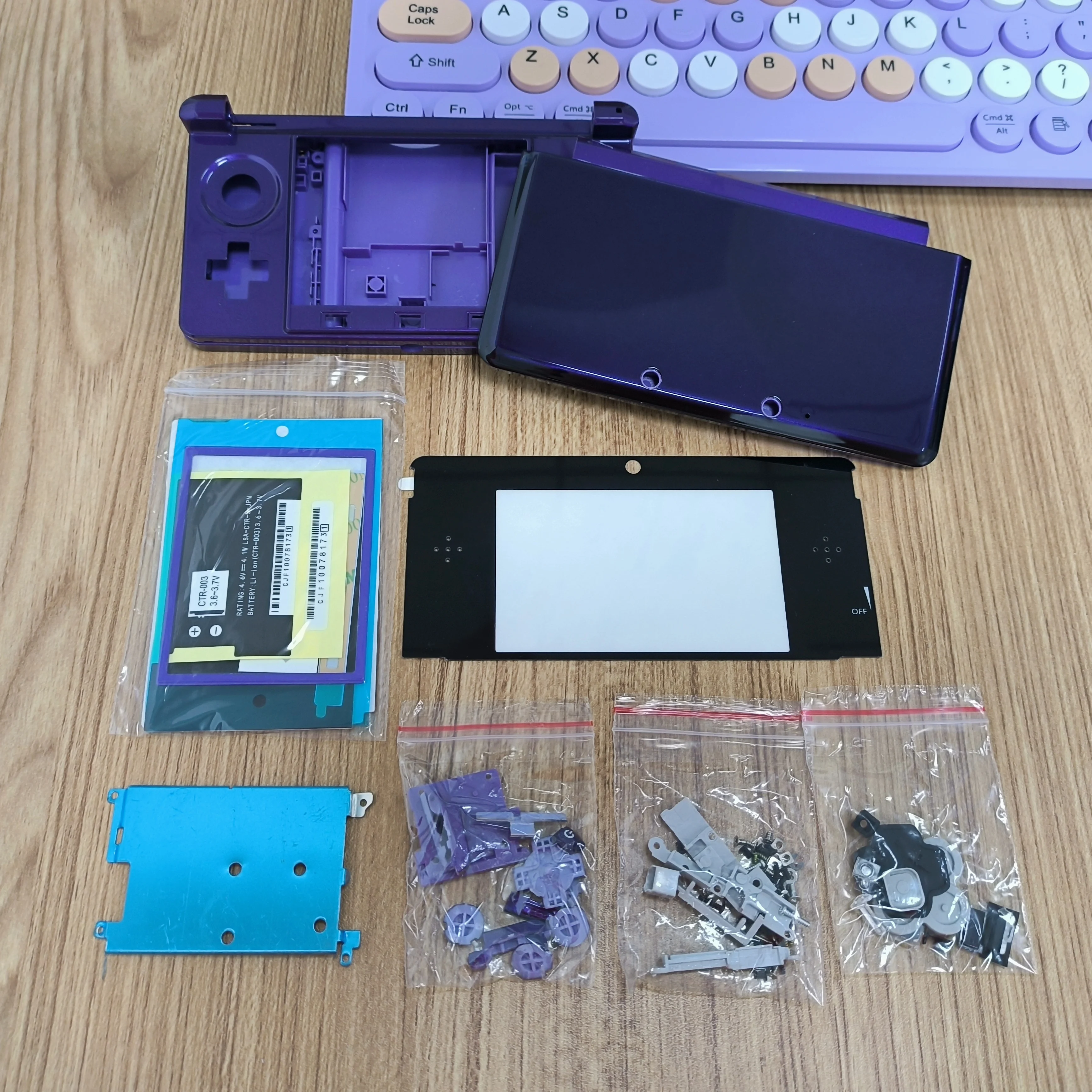 6สีเปลี่ยน Shell สำหรับ Nintendo 3DS คอนโซลเกมเชลล์ฟรีฟิล์มและไขควง