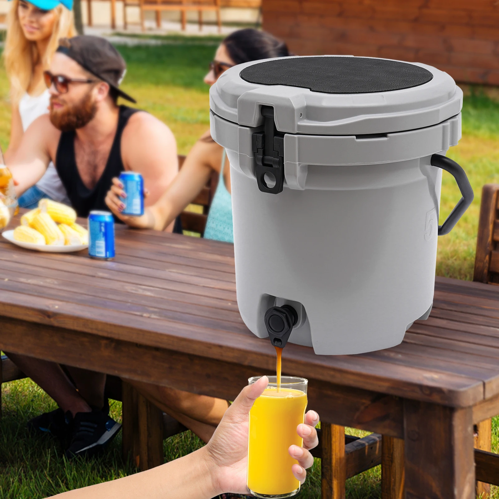 

5 gallon Water Jug Cooler, Portable Beverage Dispenser, Water Jug Long-lasting Thermal Insulation For Outdoor Fishing, Camping