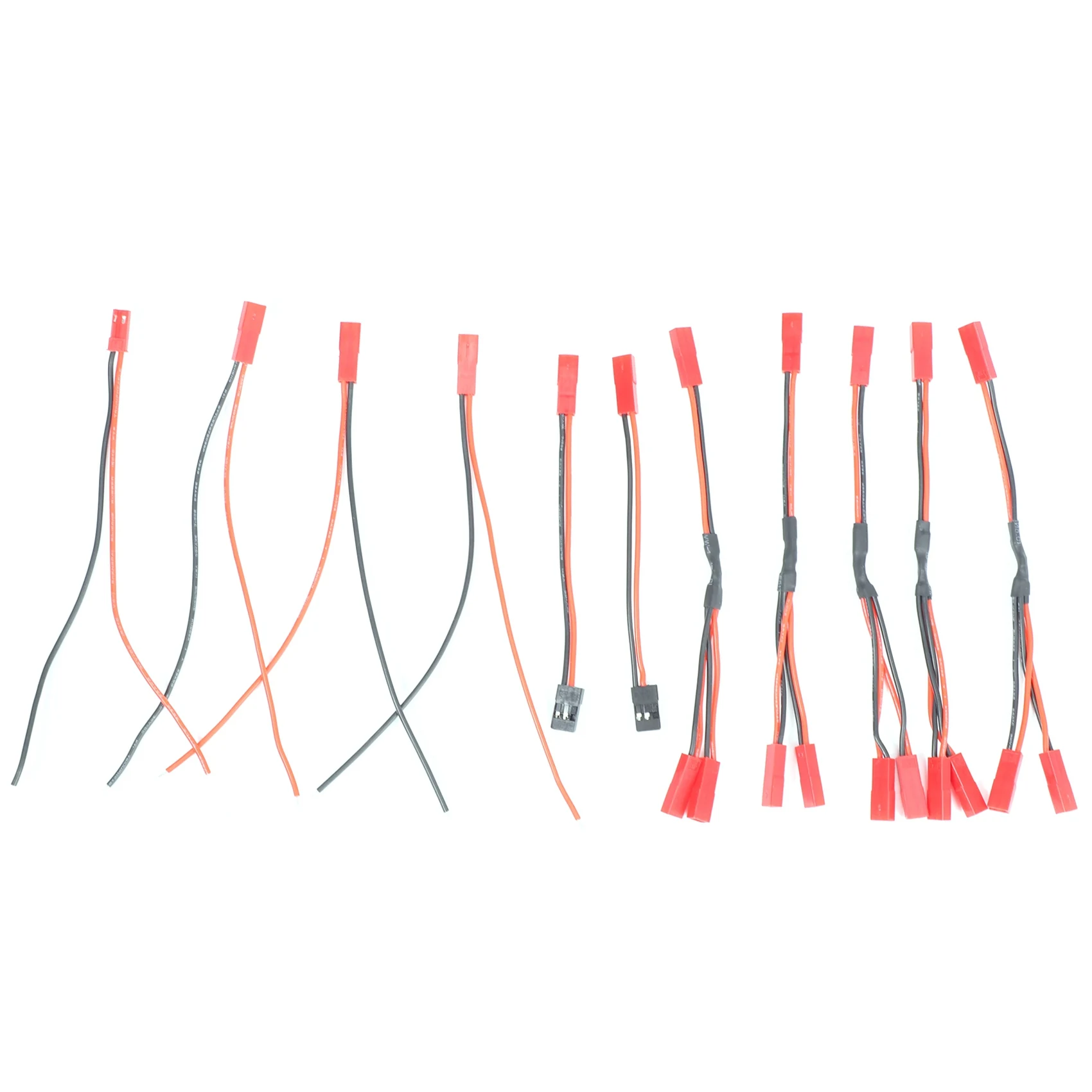 11PCS JST Plug Splitter JST Male Female Y Cable JST to JR Adapter for Traxxas TRX-4 RC Car Cooling Fan ESC Battery Motor