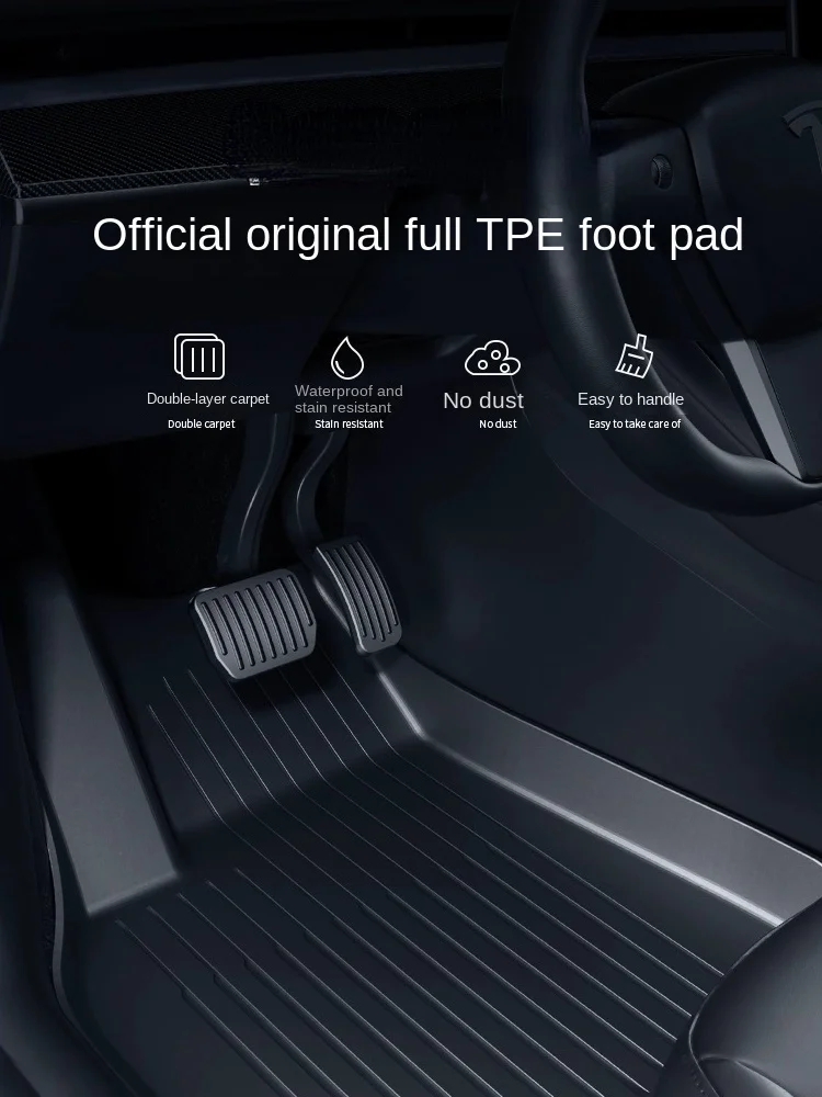 For Model Ya Full Surrounding Carpet Set for Foot Mats TPE Car Modification Floor Mats