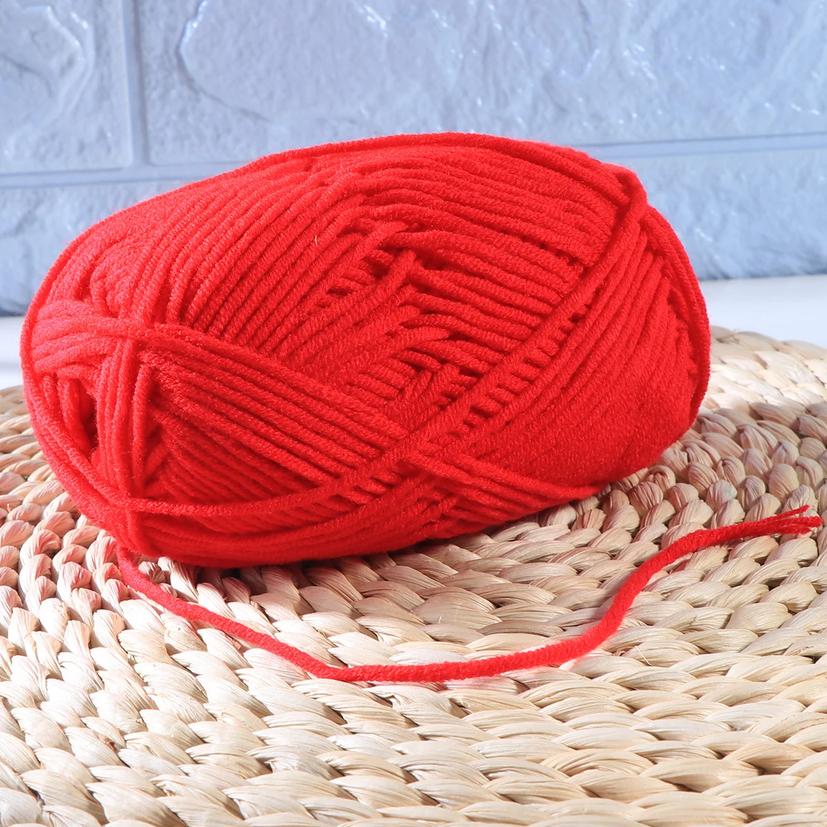 

50G Milk Cotton Yarn Super Soft Skin Friendly for Knitting Crochet Winter Clothing Red Milk Cotton Yarn