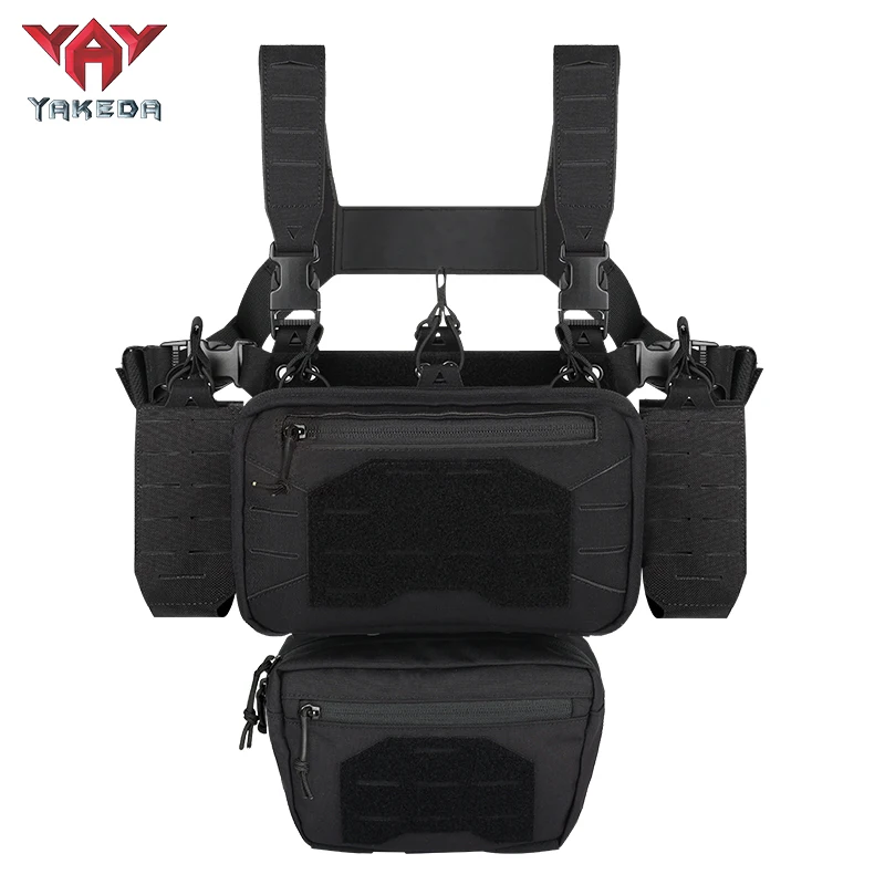

YAKEDA Tactical Outdoor Vest with Quick Release and PALS Molle System 1000D Nylon