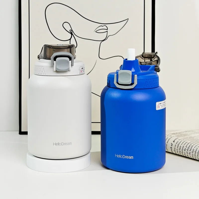 

Бутылка для воды Aicos из нержавеющей стали с большой вместимостью, термоизолированная, для спорта на открытом воздухе, портативная, для охлаждения и подогрева напитков, для мужчин и женщин