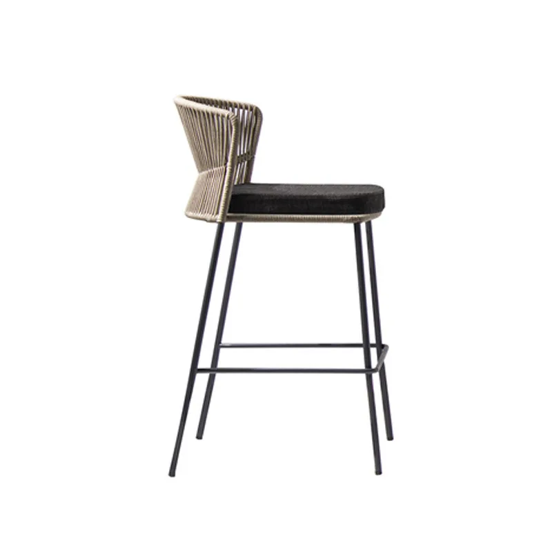

Outdoor Bar Chair Bar High Stool KTV Furniture Rope Restaurant Hotel Internet celebrity Back Chair Creative Outdoor