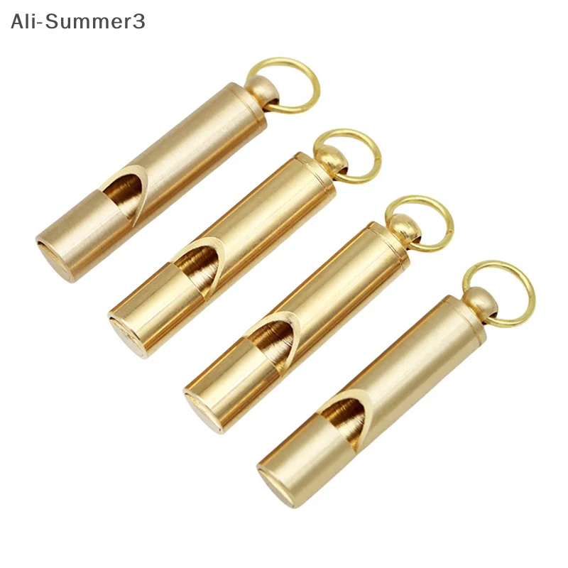 Brass Whistle High Decibel Portable Outdoor Whistle Hiking Camping Life-Saving Whistle Referee Training Whistles Outdoor Gadgets