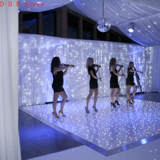 Most Popular 14*14FT LED Dance Floor Panels For Wedding DJ Bar Party Twinkling Light Dance Floor Tile