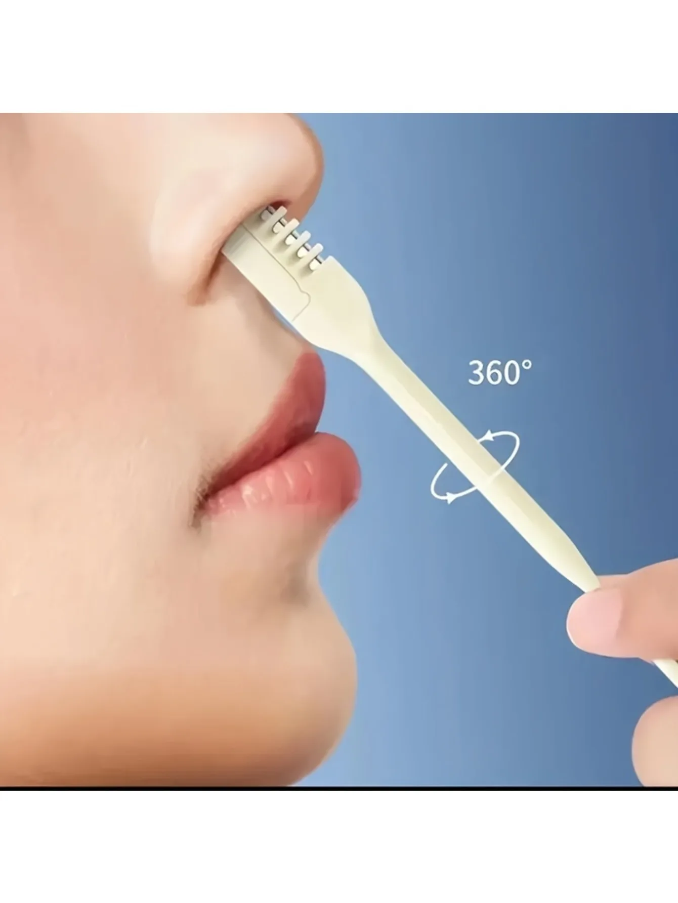 

1/3/6 piece gentle and painless nose hair trimmer set, portable manual 360 ° rotating double head, hair removal tool