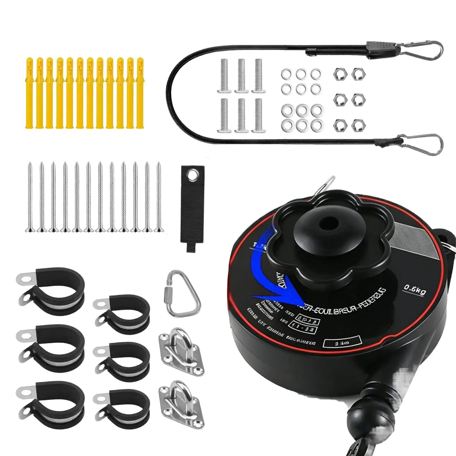 Retractable EV Charging Cable Reel Heavy Duty Auto-Retract Cord Winder Wall Mount Organizer for Garage Workshop Carport