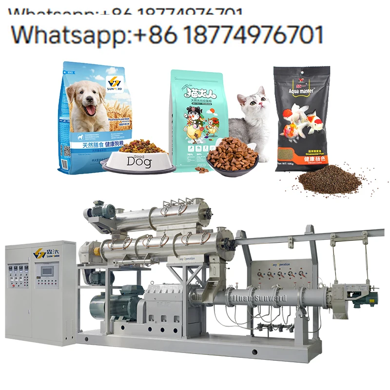 2026 New Model Twin Screw Dry Dog & Cat Food Extruder Machines Full Automatic Pet Food Production Line view 2