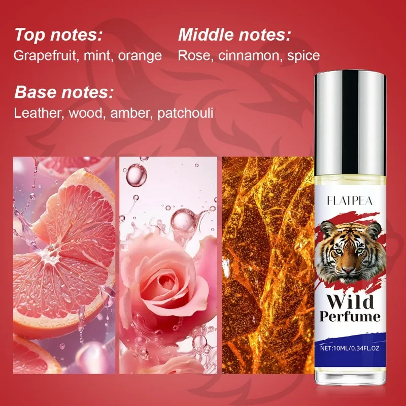 عطر رجالي فيرومونز زيت أساسي كرات دوارة عطر خشبي بري يجذب الجنس الآخر 10 مللي أو دو برفوم يؤرخ هدية
