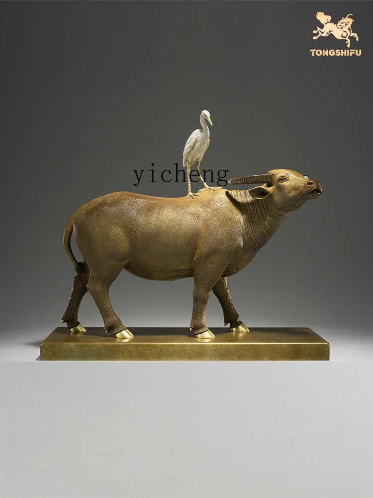 b13 Kupfer-Ornamente "One Way Cow" Heimdekoration Kupferhandwerk Geschenke Wohnzimmer Schreibtisch-Dekorationen