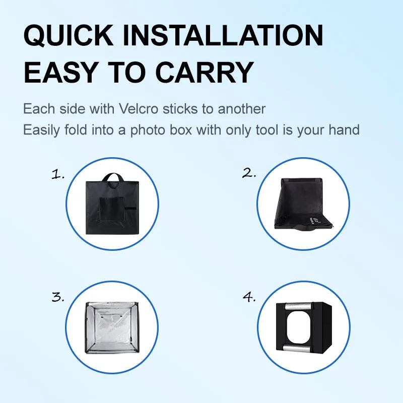 Фотобокс детский 23 х23, профессиональный фотобокс со светодиодной подсветкой, студийный мягкий фотобокс с фоном для фотографирования ювелирных изделий