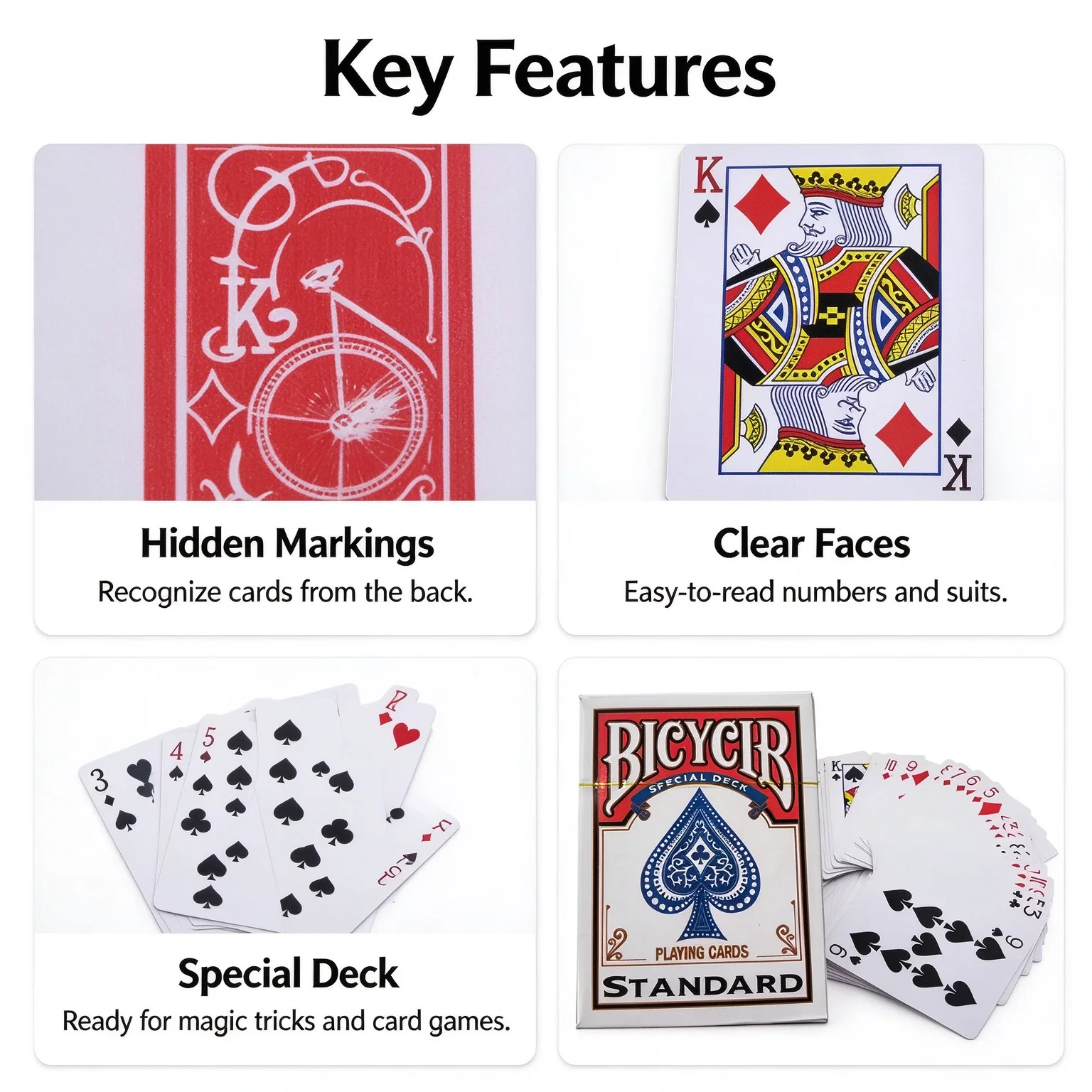 Marked Cards Stripper Deck Playing Cards Magic Tricks Poker Magia Close Up Street Illusions Gimmicks Mentalism Props Kids Toys