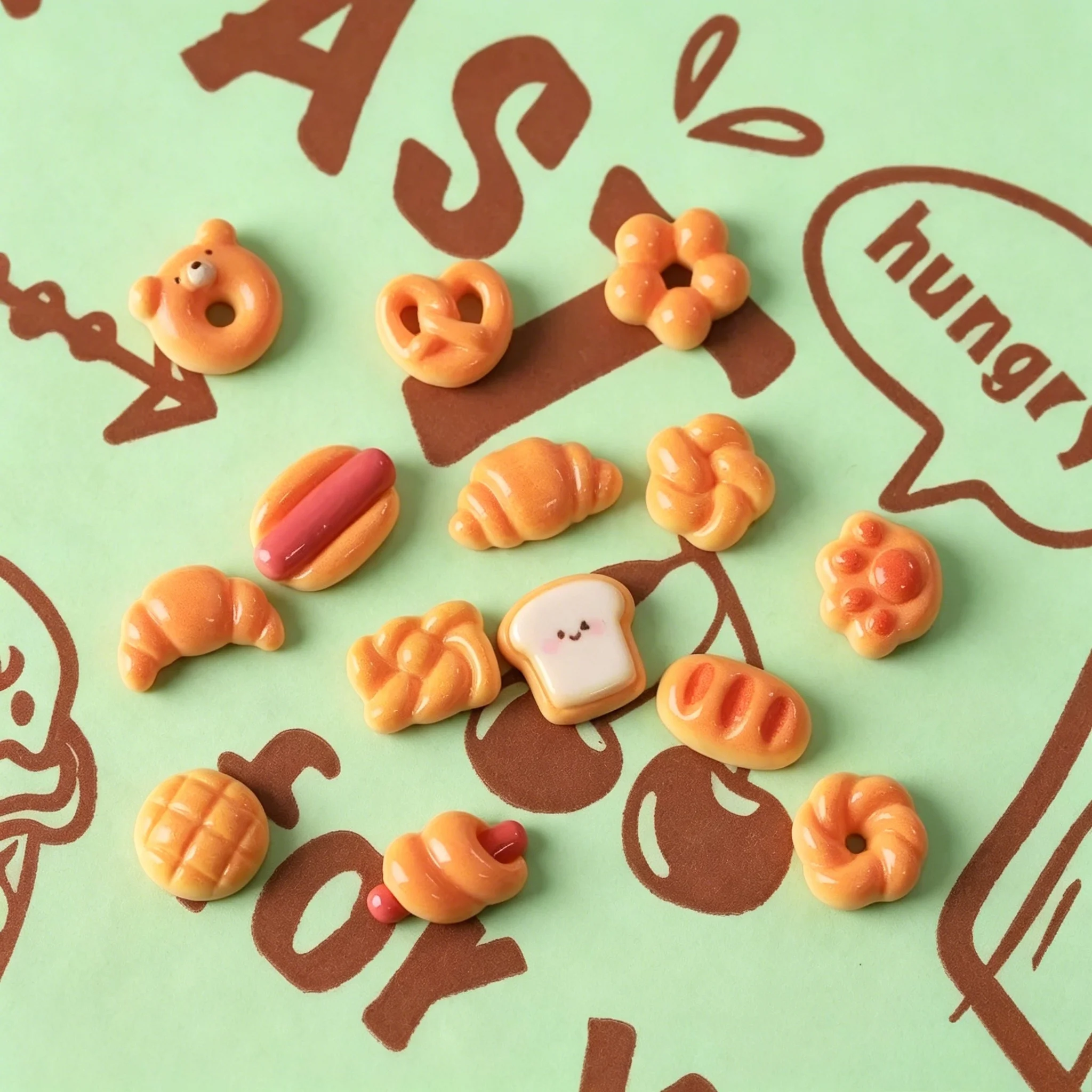 Mini Kosher Bread Toast Cat Paw Bread 30pcs Cake Dessert Kitchen Scene Toys Food Play Simulation Diy Home Decor Doll Accessories