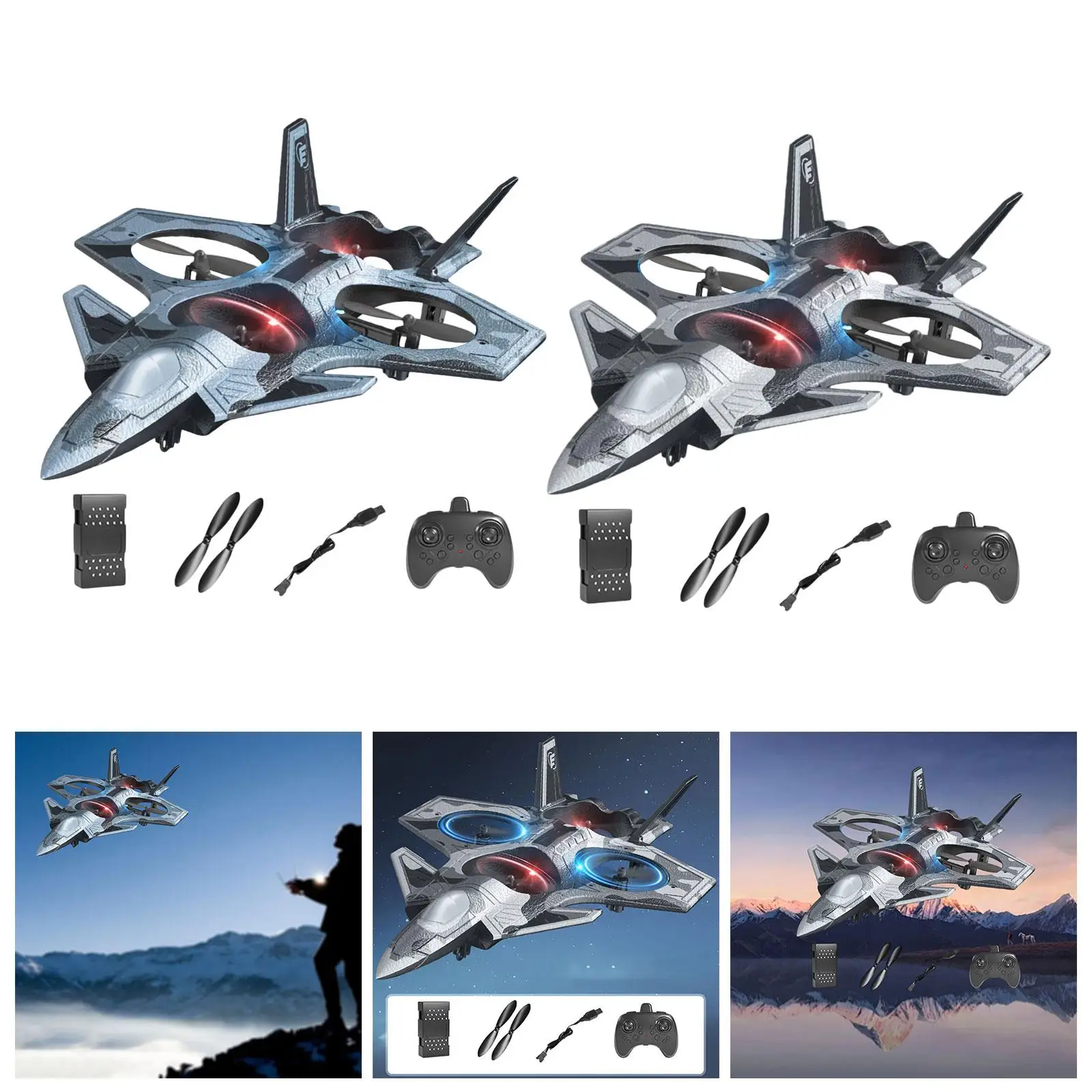 Remote Control Airplane Toy Easy to Fly Birthday Gift Auto Hovering Aircraft RC Flying Toy for Beginner RC Aircraft Ready Fly