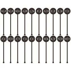 100PCS Engraved Personalized Laser Cut Acrylic Drink Stirrers Cocktail Drink Sticks Stir Stirrer Swizzle Monogram Wedding Favor
