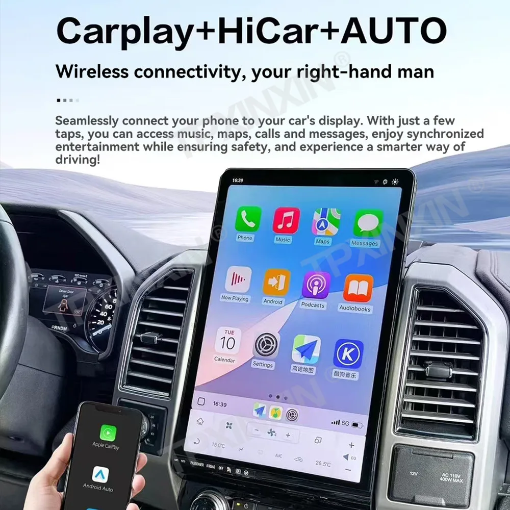

For Ford F150 F350 Raptor 2015 - 2019 Android Car Radio Multimedia Video Player Wireless Carplay Autoradio Stereo GPS Navi Head