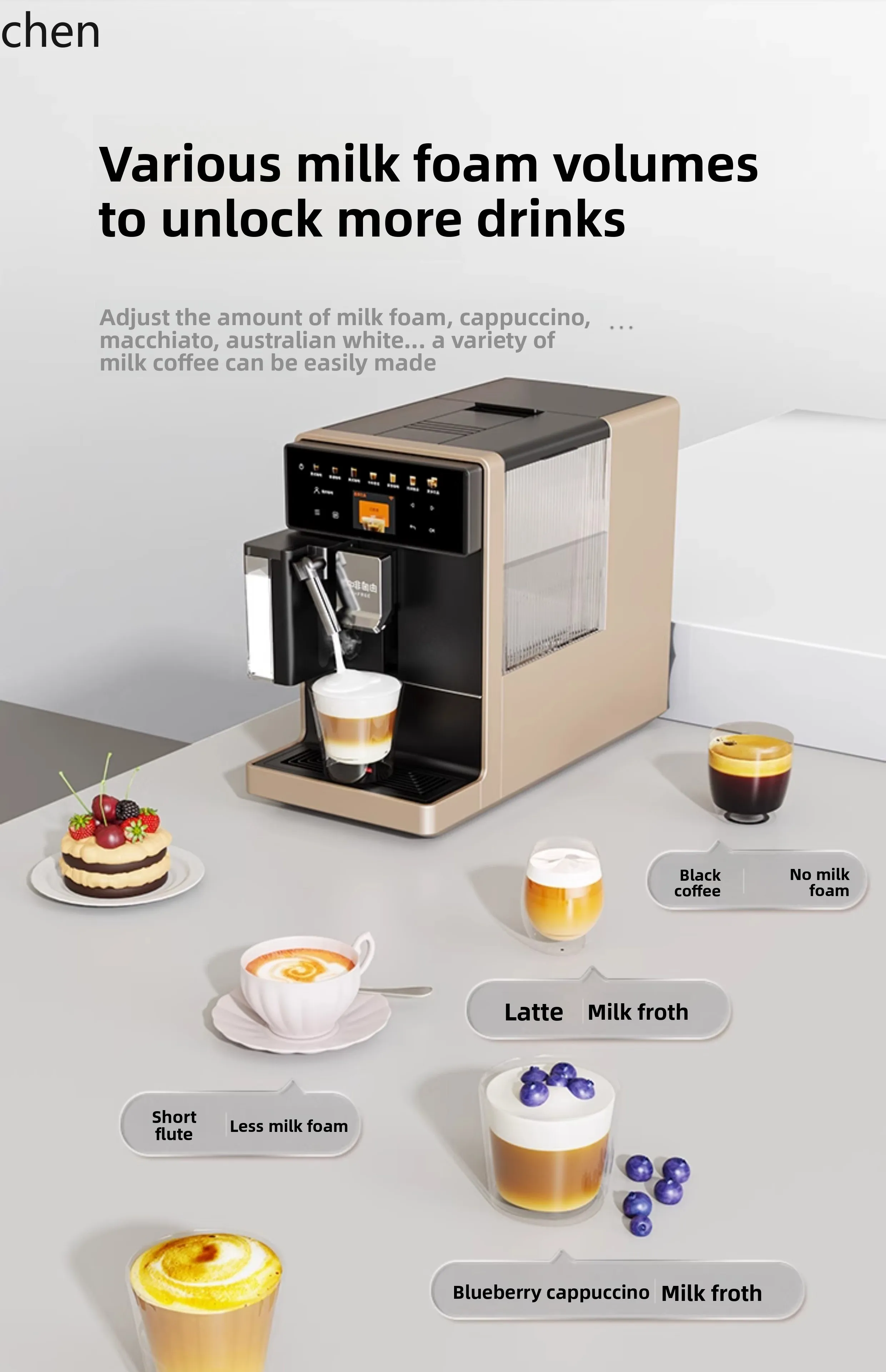 ZML coffee machine fully automatic household small freshly ground one-click milk coffee