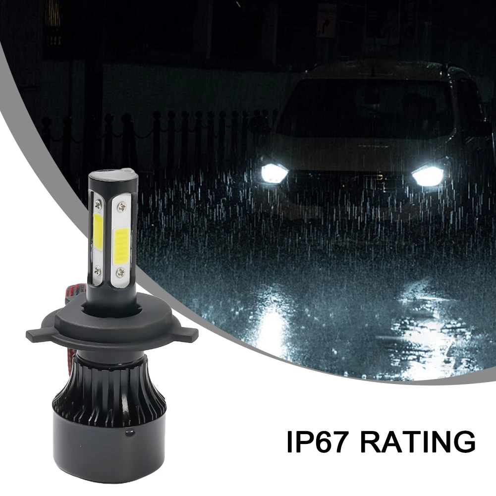 Energy Saving H4 LED Headlight Bulbs High/Low Beam 6500K 9003 HB2 2500W 375000LM with Intelligent Cooling System