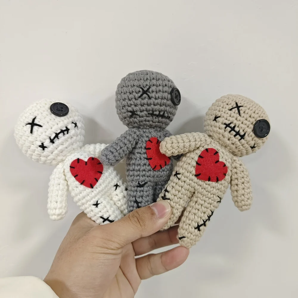 

10pcs Original Voodoo Doll Horror Cursed Doll Ghost Toy Figure Stress Relieving Yarn Voodoo Doll Halloween Decorations Gag Gifts