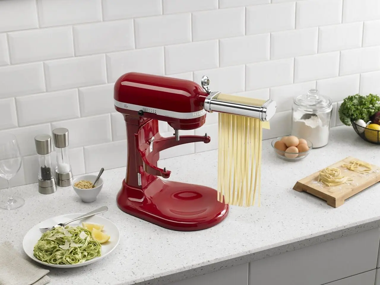 Free Shipping KitchenAid KSMPRA Stand Mixer Attachment Pasta Roller & Cutter, Stainless Steel