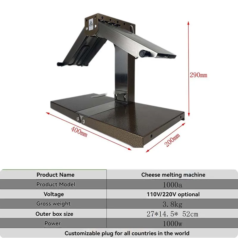 

Машина для плавления сыра Электрическая плавильная печь для сыра Удобная полукруглая треугольная кофейня Оборудование для нагрева сухого сыра