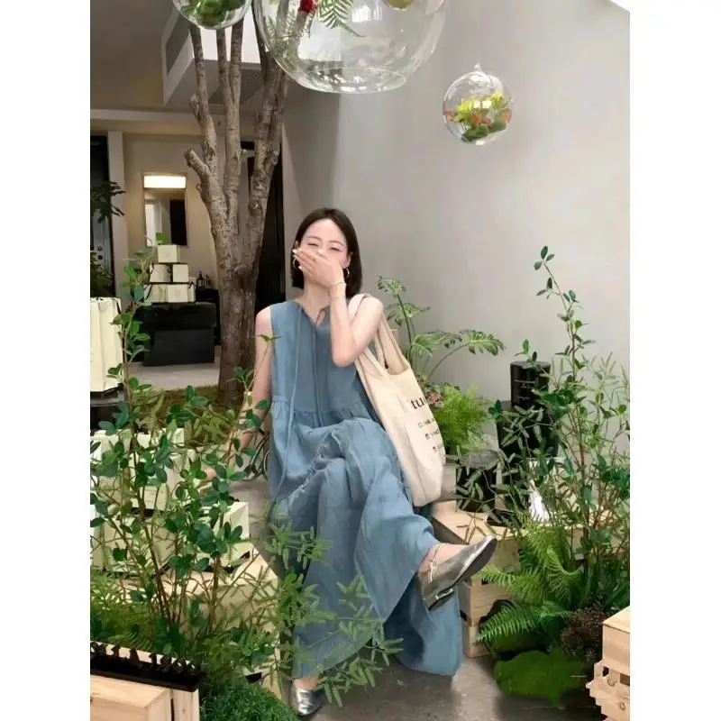 

Женский пижамный комплект: модная домашняя одежда, ночная сорочка из хлопка больших размеров, для дома и улицы, во французском стиле, свободного кроя, однотонный, новинка, премиум-качество