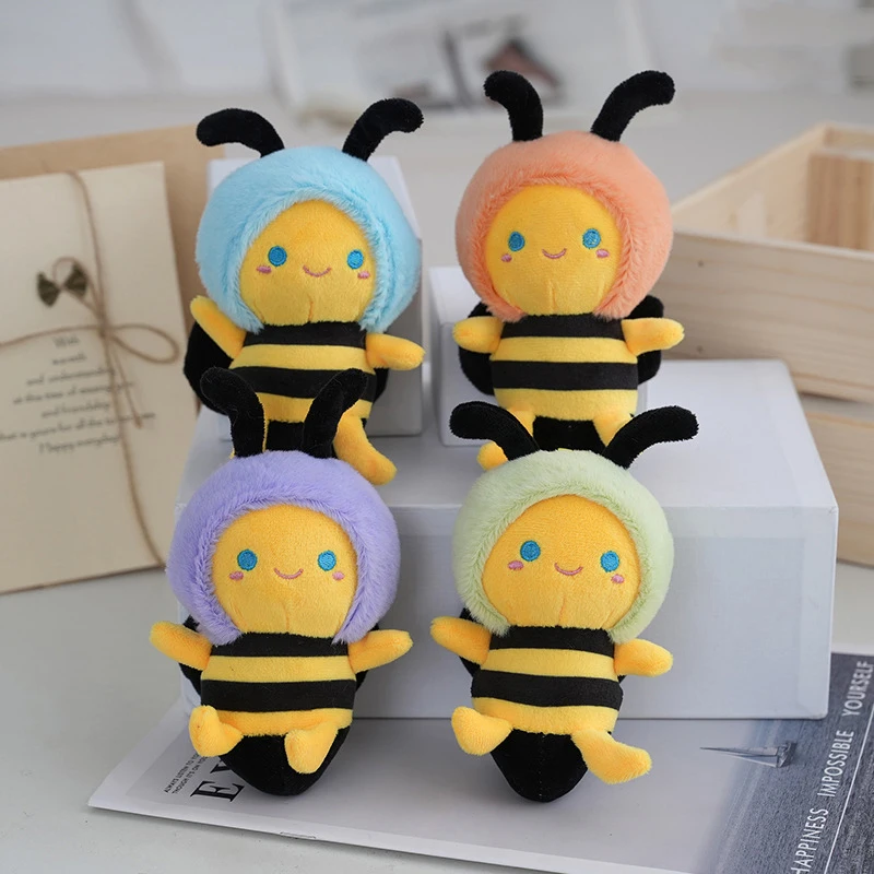 น่ารักการ์ตูนตุ๊กตา Bee ของเล่นตุ๊กตาพวงกุญแจ Creative Lovely Kawaii จี้แฟชั่นกระเป๋าเป้สะพายหลังอุปกรณ์ตกแต่งของขวัญเด็ก