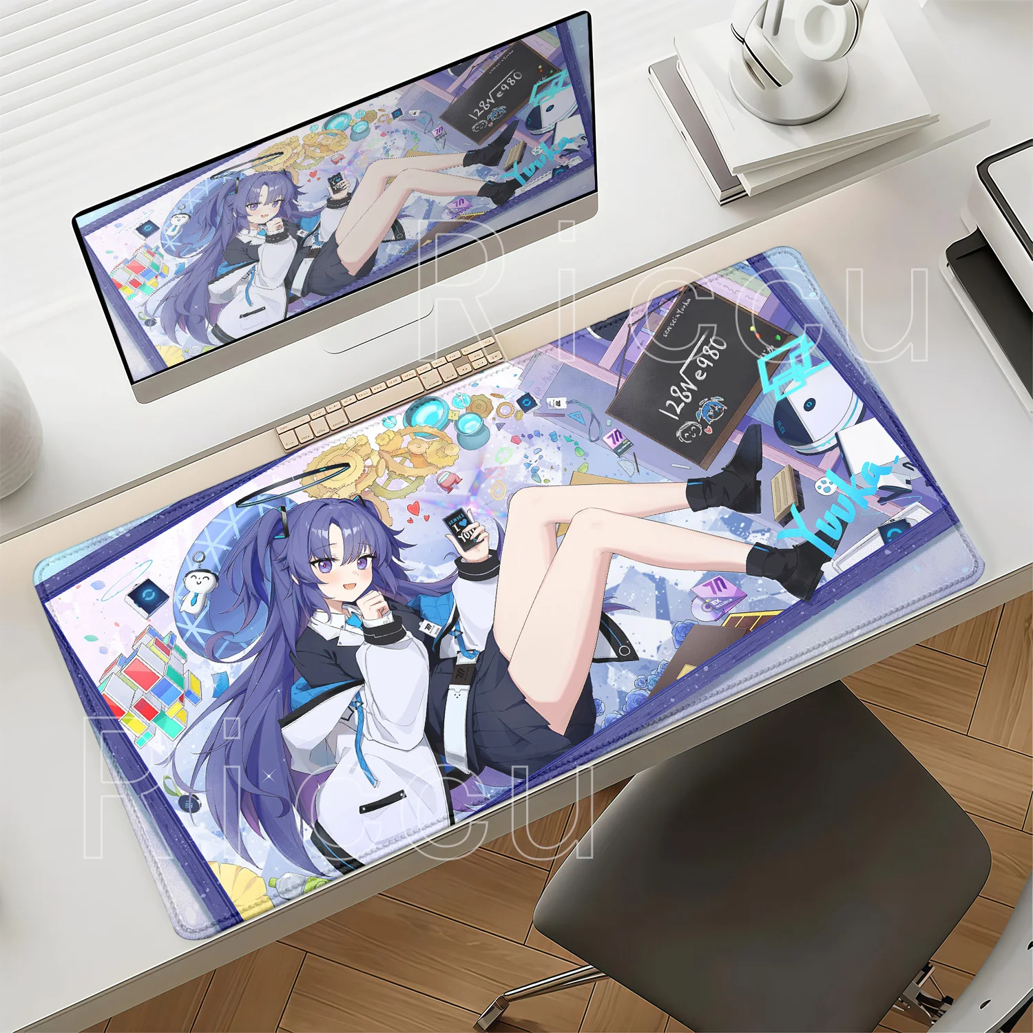 Blue Archive Hayase Yuuka BA PC Gaming Mouse Pad HD Printing Overlock XXL Mousepad Office Keyboard Non-slip Base ESports Deskmat