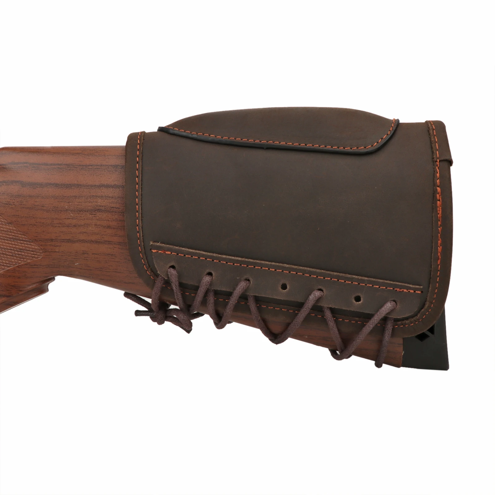 Imagem -06 - Sling Rifle Couro Tourbon Ajustável Shotgun Rest Alça de Ombro Buttstock Cover Cheek Riser Caça Acessórios Set