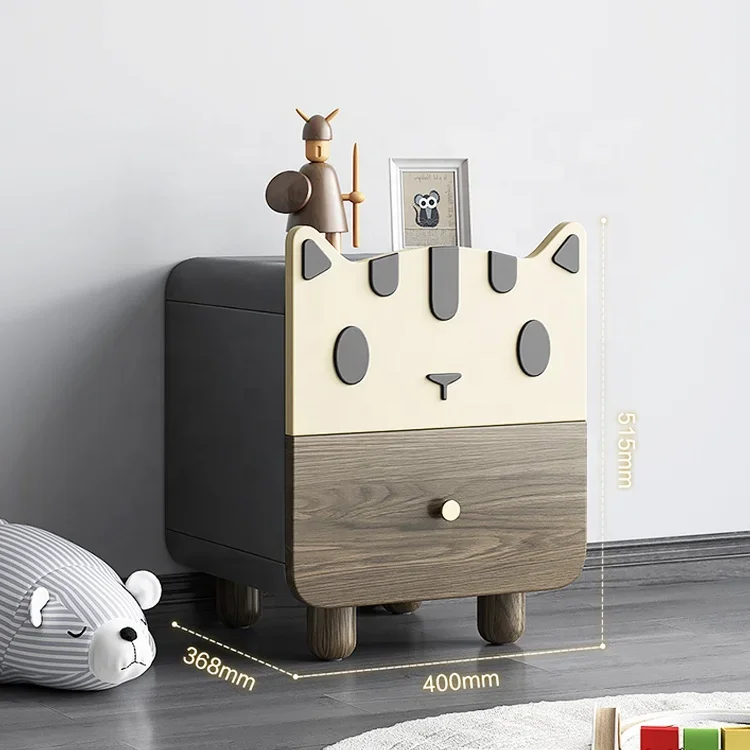 Nordic lovely children's bedside cabinet interesting small cabinet for boys and girls bedside storage cabinet