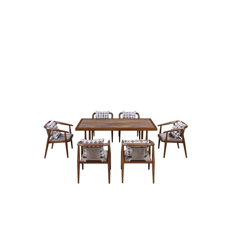 Factory Price Hot Selling Patio Rope Dining Set Balcony Dining Table and Chair Garden Outdoor Furniture