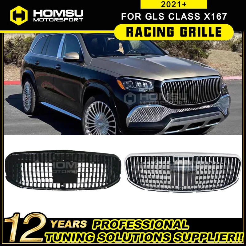 Year 2021+ Front Bumper Grille For merced GLS Class X167 Front Grille For GLS400 GLS450  GLS X167 may bache Grille