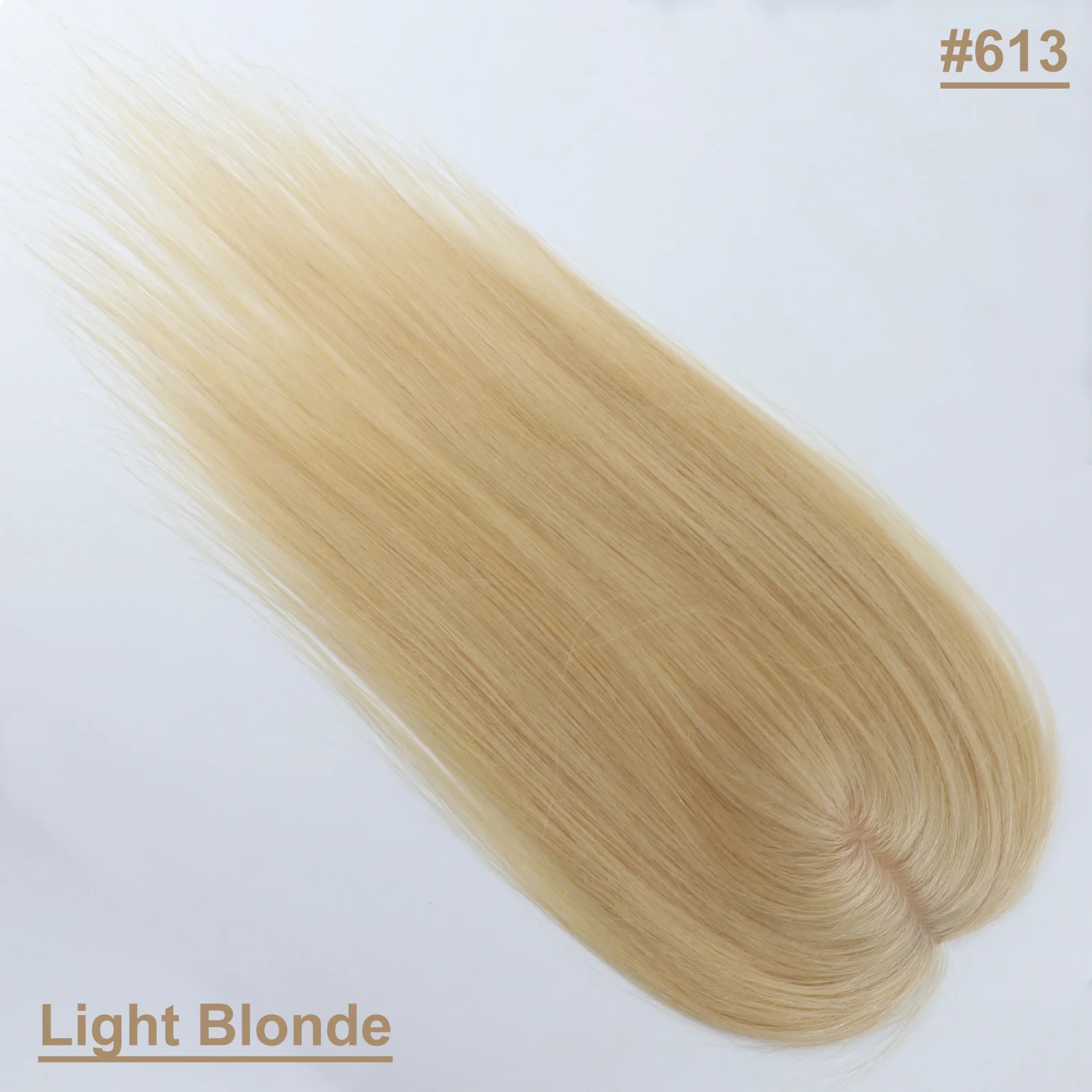 V2 20" Silk Base Topper with PU Around #60 Platinum Blonde Virgin European Human Hairpiece Silicone Top Toupee with Clips in