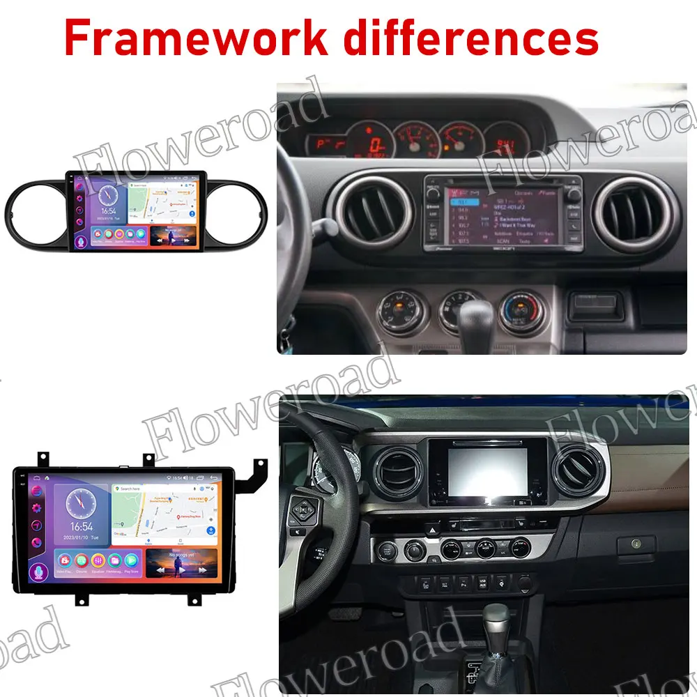 Android For Toyota Tacoma N300 2015 2016 2017 2018 - 2021 Car Multimedia Radio Video Player Navigation GPS Touchscreen Audio TV