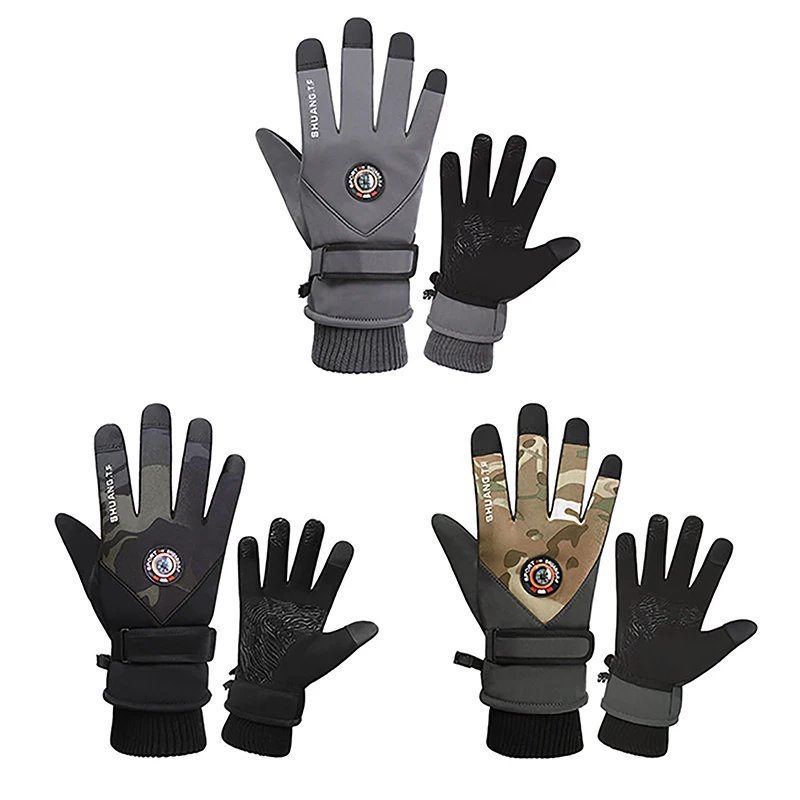 Men's Sport Gloves Full Finger Anti-Slip Moisture-Wicking Riding Gloves for Skiing Outdoor Activities Cycling