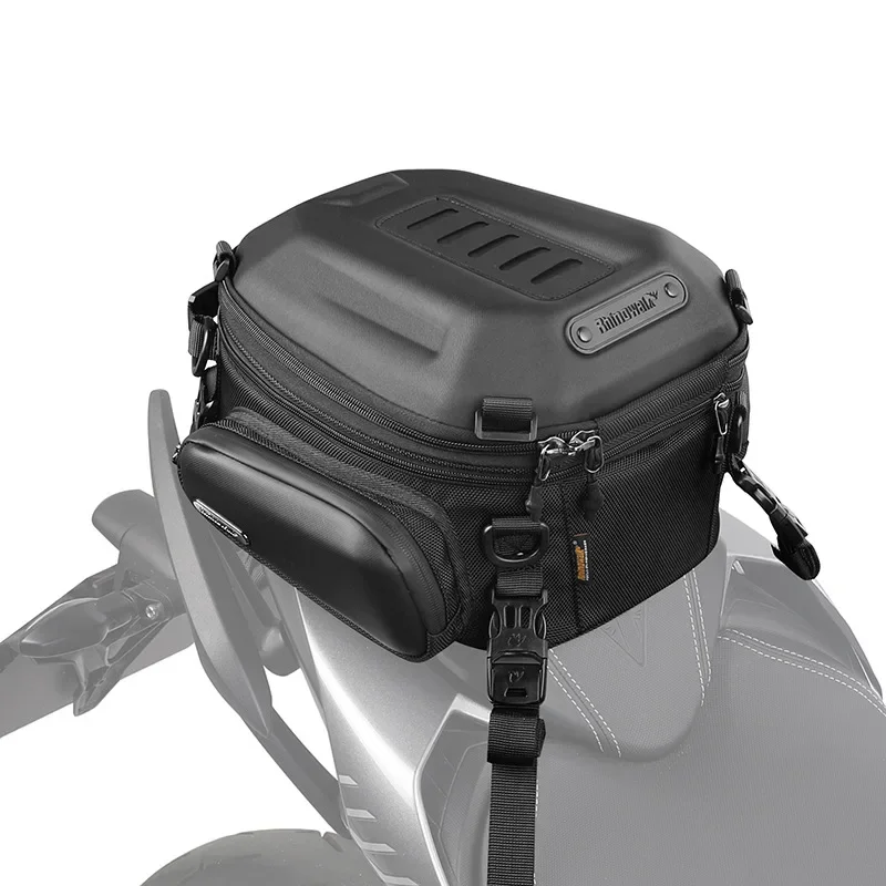 Motorcycle Tail Bag Hard Shell Rear Seat Bag Backpack Locomotive Equipment Rhinowalk