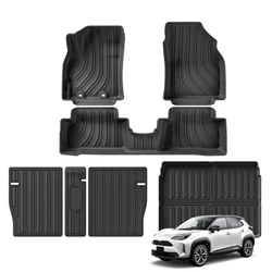 for Toyota Yaris Cross 2022 2023 2024 Car Floor Mats Trunk Pad TPE 3D Foot Mat Black Left Hand Drive