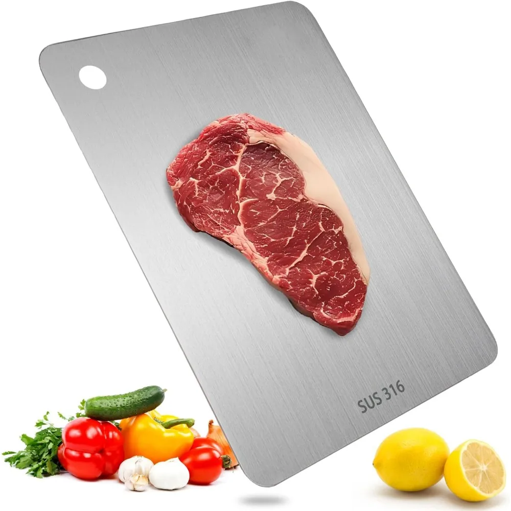 

Small Stainless Steel Cutting Board, Double Sided 316 Steel Cutting Boards for Kitchen, 12 X 7.87 Dishwasher Safe Chopping Board